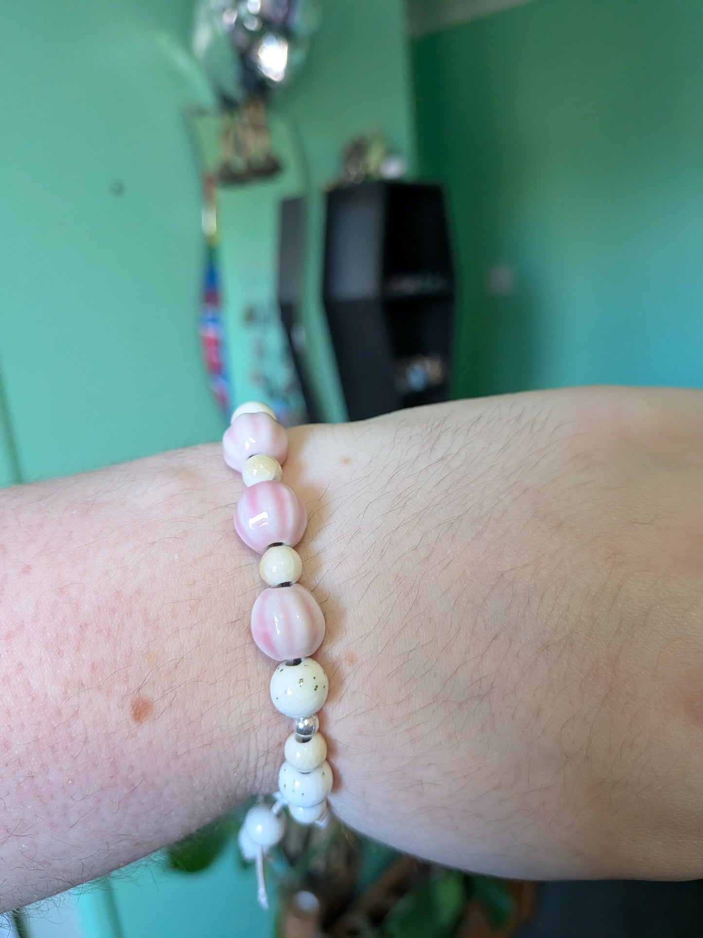 Ceramic butterfly bracelet