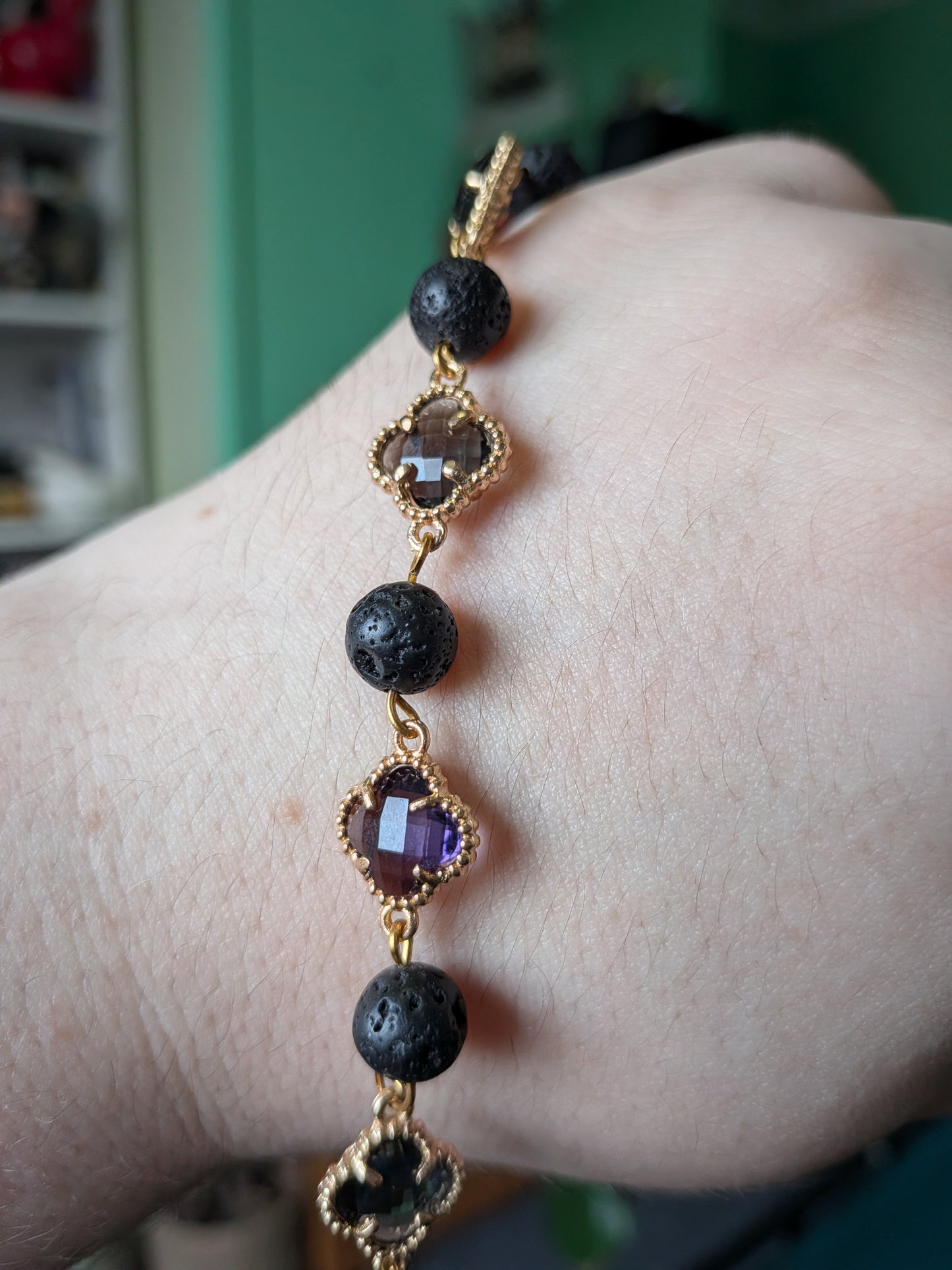Clover and Crystal Bracelet