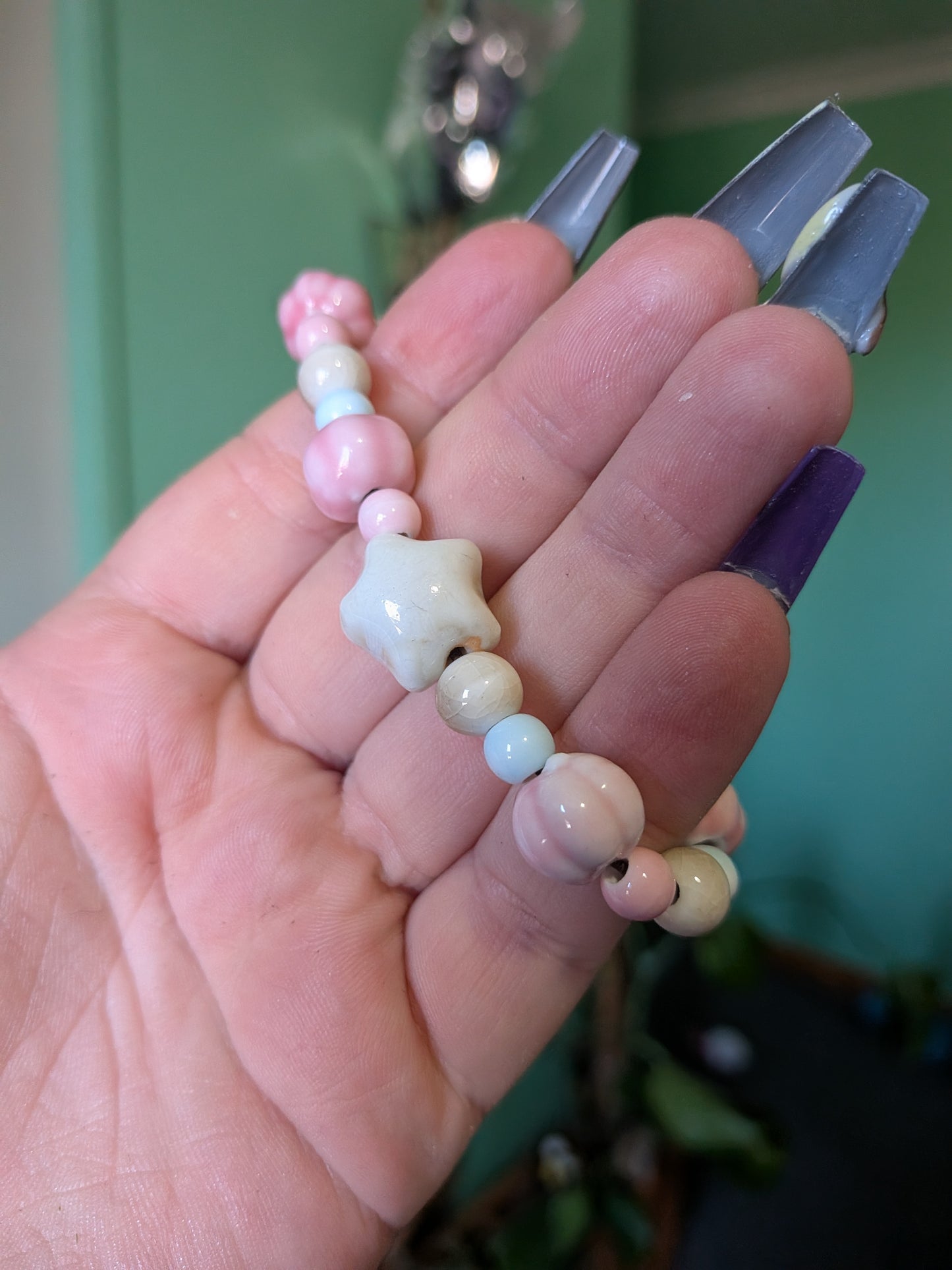 Pink pumpkin bracelet