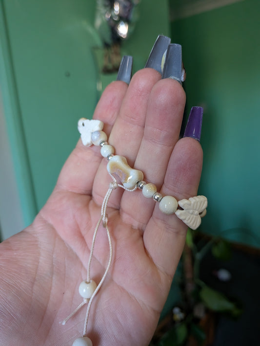 Ceramic butterfly bracelet
