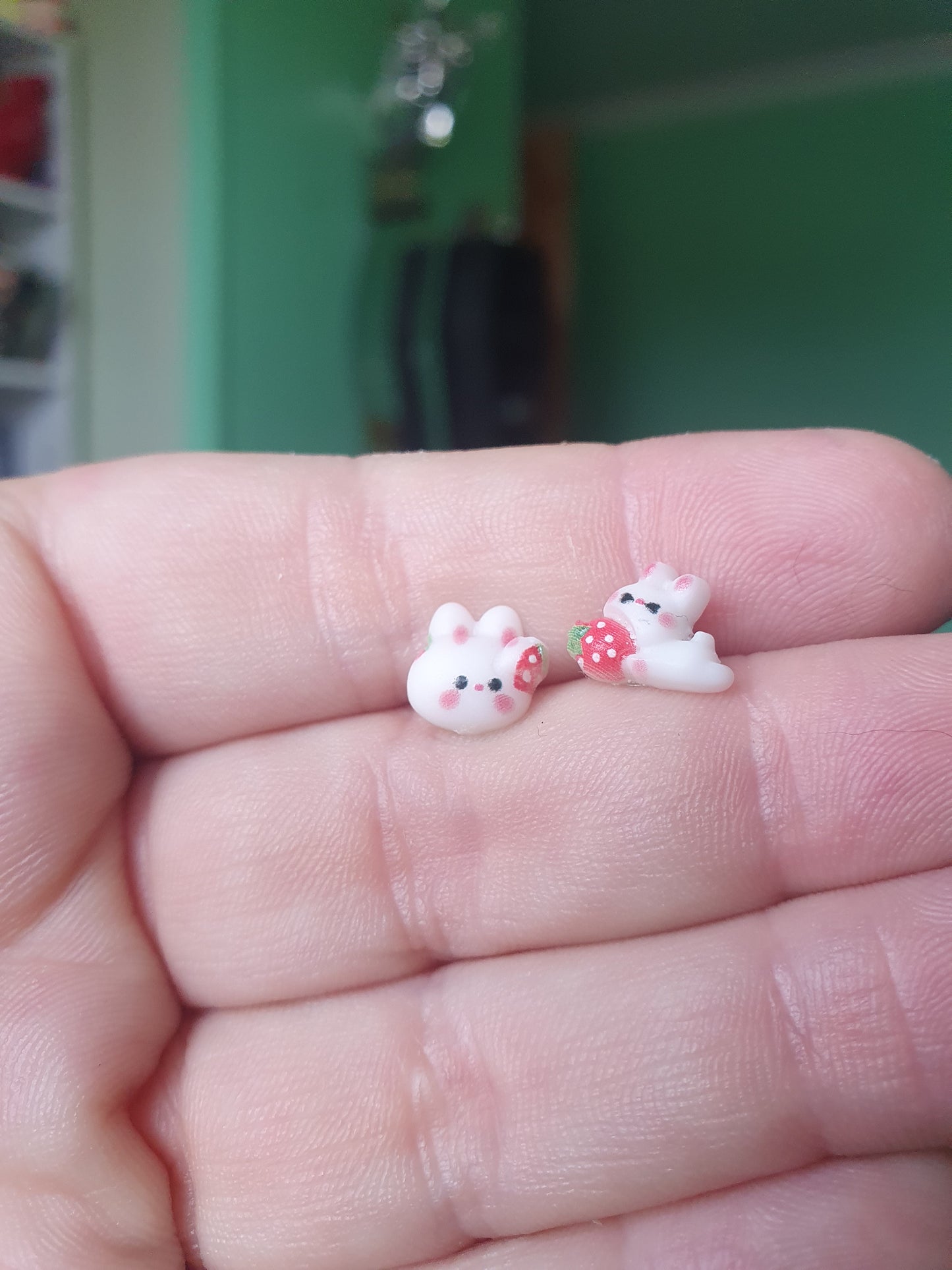 Strawbunny Earrings