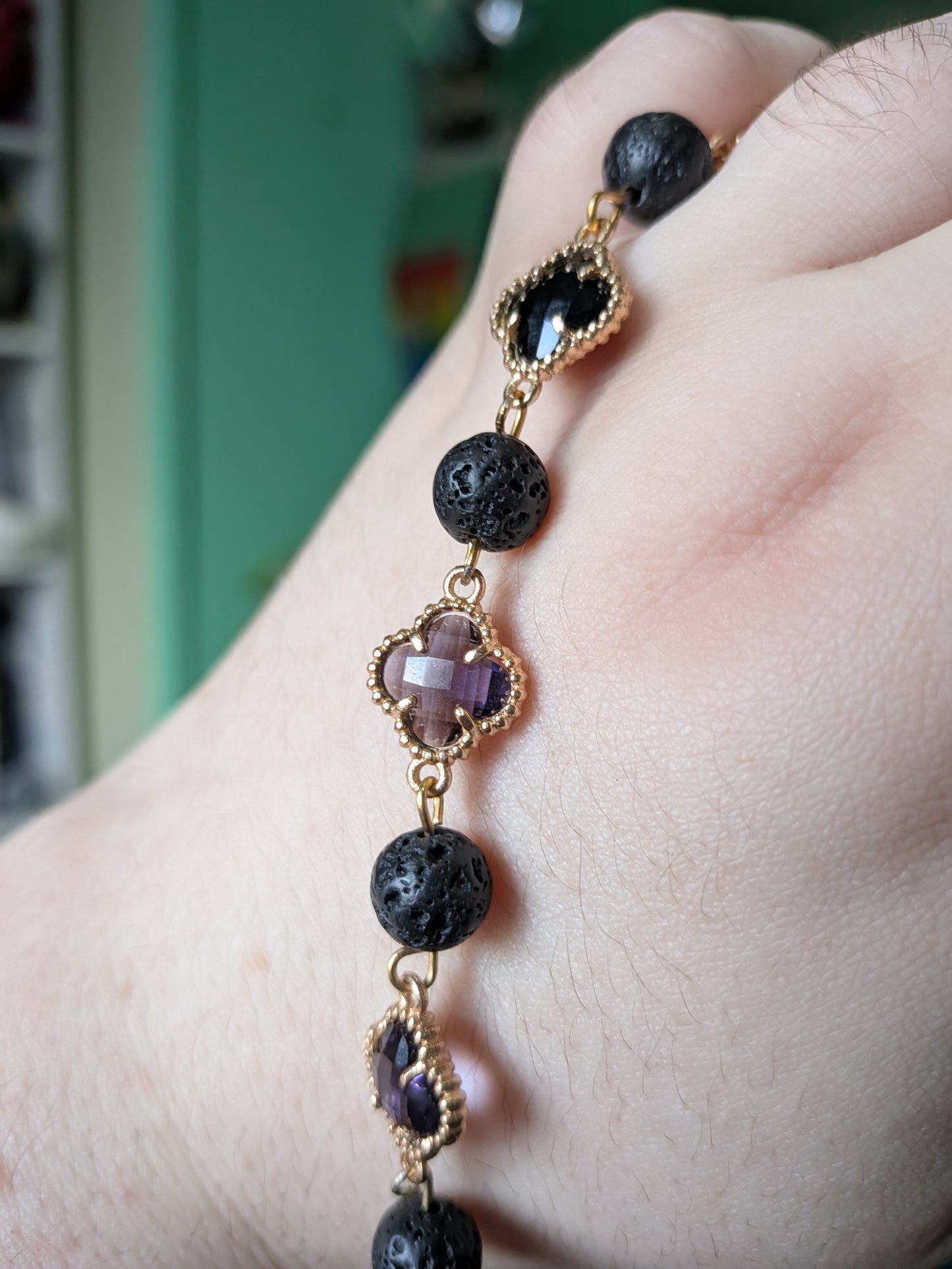 Clover and Crystal Bracelet