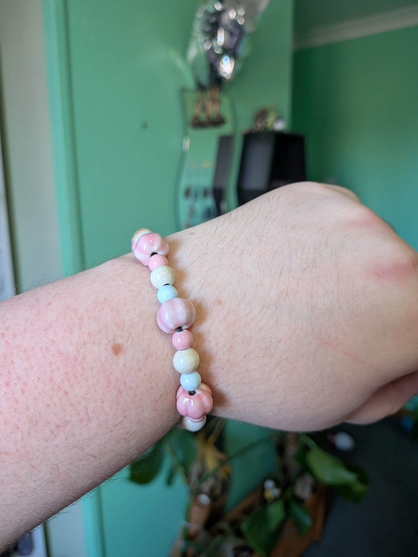 Pink pumpkin bracelet