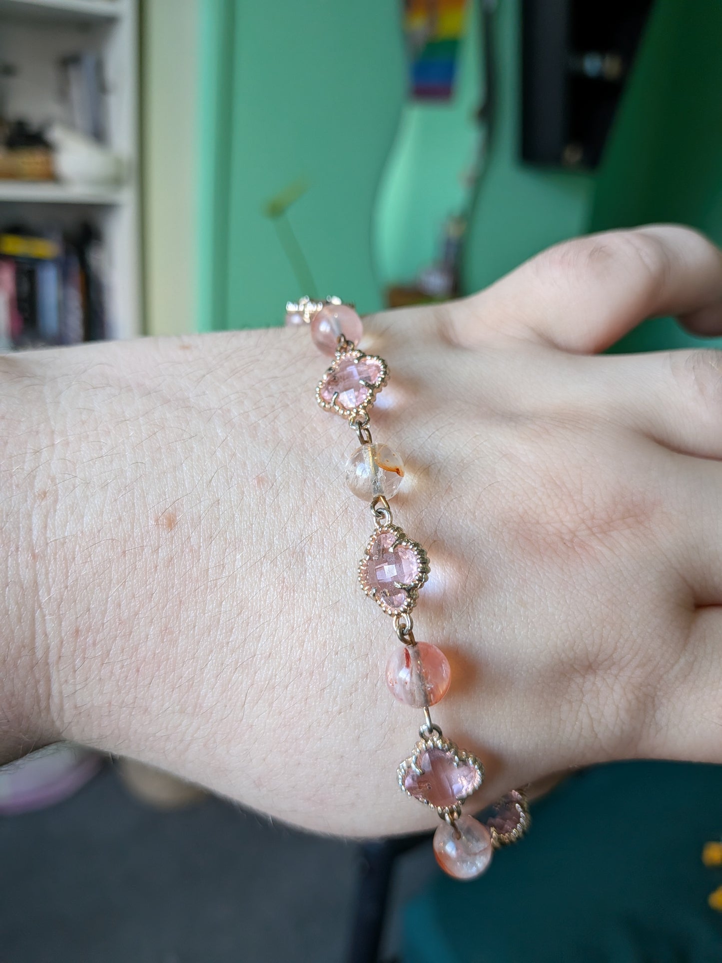 Clover and Crystal Bracelet